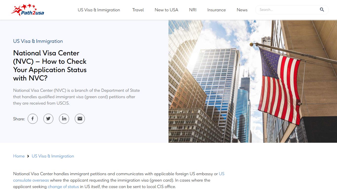 National Visa Center (NVC) - How to Check Your Application ... - Path2USA
